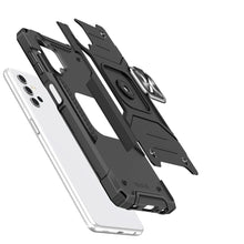 Заредете изображение във визуализатора на галерията – Wozinsky Ring Armor Case Kickstand Tough Rugged Cover for Samsung Galaxy A32 5G black
