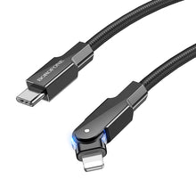 Заредете изображение във визуализатора на галерията – Borofone Cable BU41 Kelly - Type C to Lightning - PD 27W 1,2 metres black

