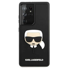 Заредете изображение във визуализатора на галерията – Оригинален гръб Karl Lagerfeld за samsung s21 ultra (3d rubber karl`s head / black) - TopMag
