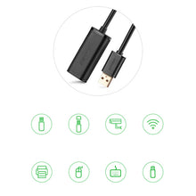 Заредете изображение във визуализатора на галерията – Ugreen active extension cable USB-A (male) - USB-A (female) USB 2.0 480Mb/s 20m black (US121)
