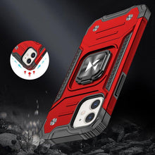 Заредете изображение във визуализатора на галерията – Wozinsky Ring Armor case for iPhone 14 armored cover magnetic holder ring red
