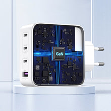 Заредете изображение във визуализатора на галерията – Fast charger GaN 3xUSB C / USB 100W PPS Ugreen CD226 - white
