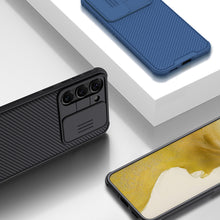Заредете изображение във визуализатора на галерията – Nillkin CamShield Pro Case for Samsung Galaxy S23+ cover with camera cover blue
