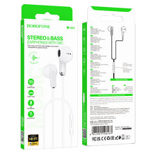 Заредете изображение във визуализатора на галерията – Borofone Earphones BM89 Surpass with microphone Type C white

