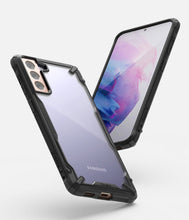 Заредете изображение във визуализатора на галерията – Ringke Fusion X durable PC Case with TPU Bumper for Samsung Galaxy S21+ 5G (S21 Plus 5G) black (FUSG0067)
