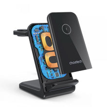 Заредете изображение във визуализатора на галерията – Choetech T608 15W 4in1 induction charging station - black
