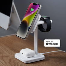 Заредете изображение във визуализатора на галерията – ESR HALOLOCK 3IN1 Watch MAGNETIC MAGSAFE WIRELESS CHARGER WHITE
