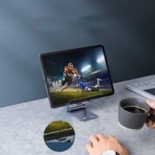 Заредете изображение във визуализатора на галерията – Ugreen metal aluminum folding phone holder tablet gray (LP263 80708)
