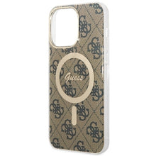 Заредете изображение във визуализатора на галерията – Original Case GUESS hardcase 4G MagSafe GUHMP14XH4STW for Iphone 14 Pro Max brown
