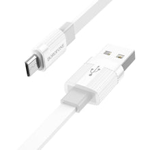 Заредете изображение във визуализатора на галерията – Borofone Cable BX89 Union - USB to Micro USB - 2,4A 1 metre white-grey

