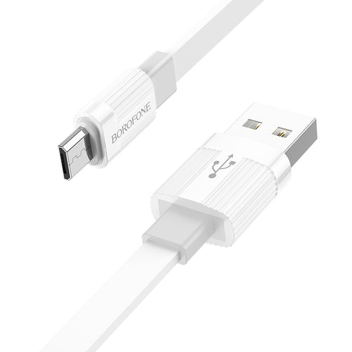 Borofone Cable BX89 Union - USB to Micro USB - 2,4A 1 metre white-grey