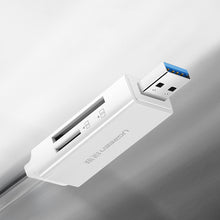 Заредете изображение във визуализатора на галерията – Ugreen portable TF/SD card reader for USB 3.0 white (CM104)
