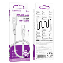 Заредете изображение във визуализатора на галерията – Borofone Cable BX98 Superior - Type C to Type C - PD 60W 3A 1 metre grey

