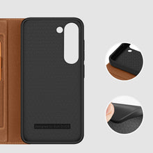 Заредете изображение във визуализатора на галерията – Dux Ducis Skin X2 case Samsung Galaxy S23 flip case wallet stand brown
