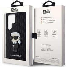 Заредете изображение във визуализатора на галерията – Karl Lagerfeld KLHCS23LSAKLHKPK S23 Ultra S918 hardcase black/black Saffiano Monogram Ikonik
