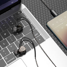 Заредете изображение във визуализатора на галерията – Borofone Earphones BM88 Sea with microphone Type C black
