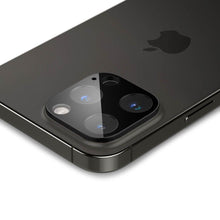 Заредете изображение във визуализатора на галерията – Spigen Optik. TR Camera Protector Camera tempered glass (2 pcs) iPhone 14 Pro / 14 Pro Max black - TopMag
