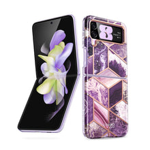 Заредете изображение във визуализатора на галерията – Supcase COSMO GALAXY Z Flip 4 MARBLE PURPLE - TopMag
