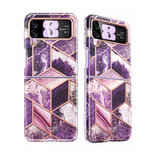 Заредете изображение във визуализатора на галерията – Supcase COSMO GALAXY Z Flip 4 MARBLE PURPLE - TopMag

