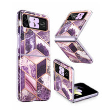Заредете изображение във визуализатора на галерията – Supcase COSMO GALAXY Z Flip 4 MARBLE PURPLE - TopMag
