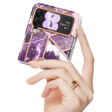 Заредете изображение във визуализатора на галерията – Supcase COSMO GALAXY Z Flip 4 MARBLE PURPLE - TopMag
