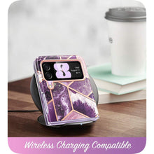 Заредете изображение във визуализатора на галерията – Supcase COSMO GALAXY Z Flip 4 MARBLE PURPLE - TopMag
