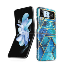 Заредете изображение във визуализатора на галерията – Supcase COSMO GALAXY Z Flip 4 MARBLE BLUE - TopMag
