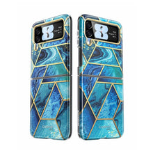 Заредете изображение във визуализатора на галерията – Supcase COSMO GALAXY Z Flip 4 MARBLE BLUE - TopMag
