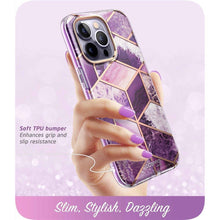 Заредете изображение във визуализатора на галерията – Supcase COSMO IPHONE 14 PRO MAX MARBLE PURPLE - TopMag

