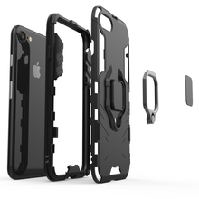 Заредете изображение във визуализатора на галерията – Ring Armor Case Kickstand Tough Rugged Cover for iPhone SE / 5S / 5 black - TopMag
