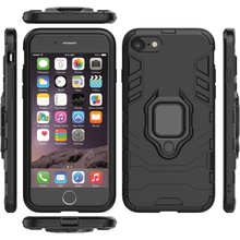 Заредете изображение във визуализатора на галерията – Ring Armor Case Kickstand Tough Rugged Cover for iPhone SE / 5S / 5 black - TopMag
