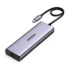 Заредете изображение във визуализатора на галерията – Multifunctional HUB 5in1 USB-C - HDMI 1.4 / 3 x USB-A / USB-C PD 100W Ugreen CM511 - gray

