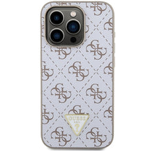 Заредете изображение във визуализатора на галерията – Original Case GUESS hardcase 4G Triangle Metal Logo GUHCP15LPG4GPH for Iphone 15 Pro white
