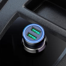 Заредете изображение във визуализатора на галерията – Dudao fast car charger 2 x USB 3A 18W gray (R4+)
