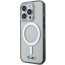 Заредете изображение във визуализатора на галерията – BMW Silver Ring MagSafe case for iPhone 15 Pro - transparent

