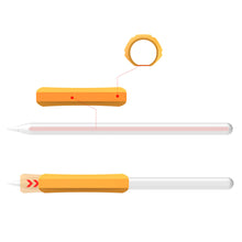 Заредете изображение във визуализатора на галерията – Stoyobe Silicone Holder silicone holder for Apple Pencil 1 / Apple Pencil 2 / Huawei M-Pencil orange
