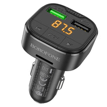 Заредете изображение във визуализатора на галерията – Borofone Transmitter FM BC43 Flash MP3, Bluetooth - 2xUSB + microSD - QC 3.0 18W black
