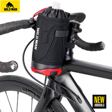 Заредете изображение във визуализатора на галерията – WILDMAN Bicycle bag R1 waterproof 1L for bottle black-red
