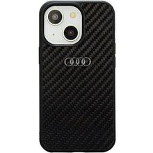 Заредете изображение във визуализатора на галерията – Audi Carbon Fiber iPhone 14 6.1" black/black hardcase AU-TPUPPCIP14-R8/D2-BK

