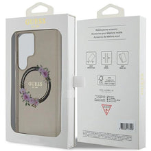 Заредете изображение във визуализатора на галерията – Guess IML Flowers Wreath MagSafe case for Samsung Galaxy S24 Ultra - black
