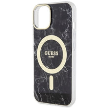 Заредете изображение във визуализатора на галерията – Original Case GUESS hardcase Marble MagSafe GUHMP14MPCUMAK for Iphone 14 Plus black
