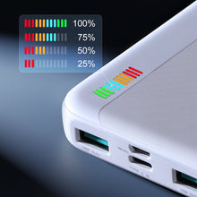 Заредете изображение във визуализатора на галерията – Joyroom powerbank 10000mAh Dazzling Series 12W white (JR-T016)
