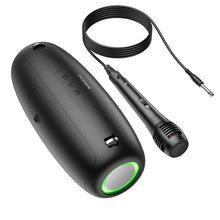 Заредете изображение във визуализатора на галерията – Borofone Portable Bluetooth Speaker BP13 Dazzling with microphone black
