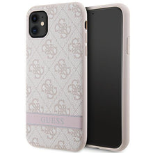 Заредете изображение във визуализатора на галерията – Guess GUHCN61P4SNP iPhone 11 / Xr pink/pink hardcase 4G Stripe
