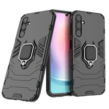 Заредете изображение във визуализатора на галерията – Ring Armor case for Samsung Galaxy A24 4G armored cover magnetic holder ring black
