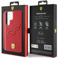 Заредете изображение във визуализатора на галерията – Original FERRARI hardcase Big SF Perforated FEHCS24LPINR for Samsung Galaxy  S24 Ultra Red

