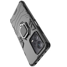 Заредете изображение във визуализатора на галерията – Ring Armor case for Xiaomi Redmi Note 12 Pro+ armored cover magnetic holder ring black
