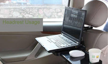 Заредете изображение във визуализатора на галерията – Car steering wheel tray and seat back tray table 2in1 for laptop food drink hm-1504b - TopMag
