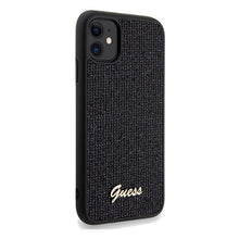 Заредете изображение във визуализатора на галерията – Original Case GUESS Disco Metal Script hardcase GUHCN61PMSDGSK for Iphone 11/ Xr black
