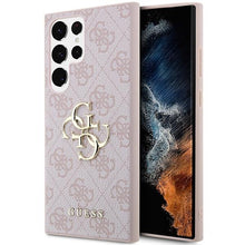 Заредете изображение във визуализатора на галерията – Guess GUHCS23L4GMGPI S23 Ultra S918 pink/pink hardcase 4G Big Metal Logo
